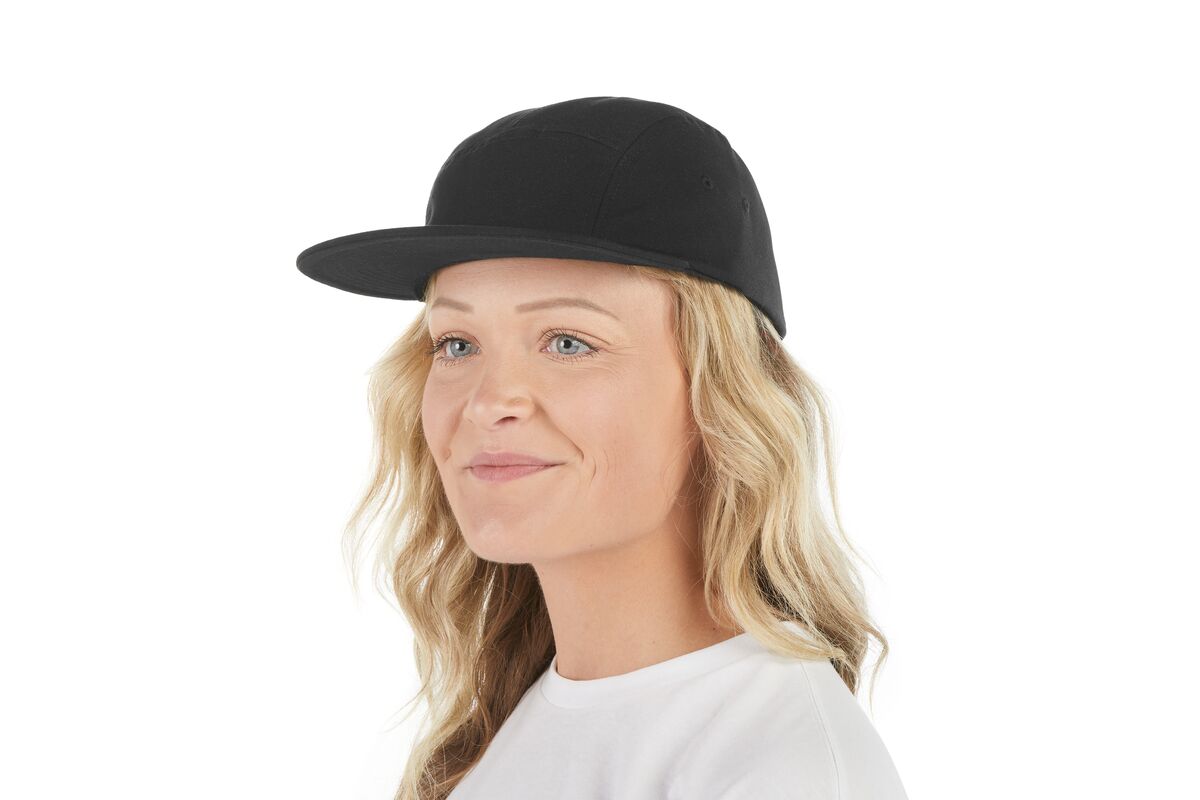 recycled-poly-flat-brim-5-panel-hat-u7 WebPDP-HAT003002_Recycled_Poly_Flat_Brim_5Panel_Hat_Black_Studio_Harper_Studios_0723_Front_2__HAT003002OS.jpg