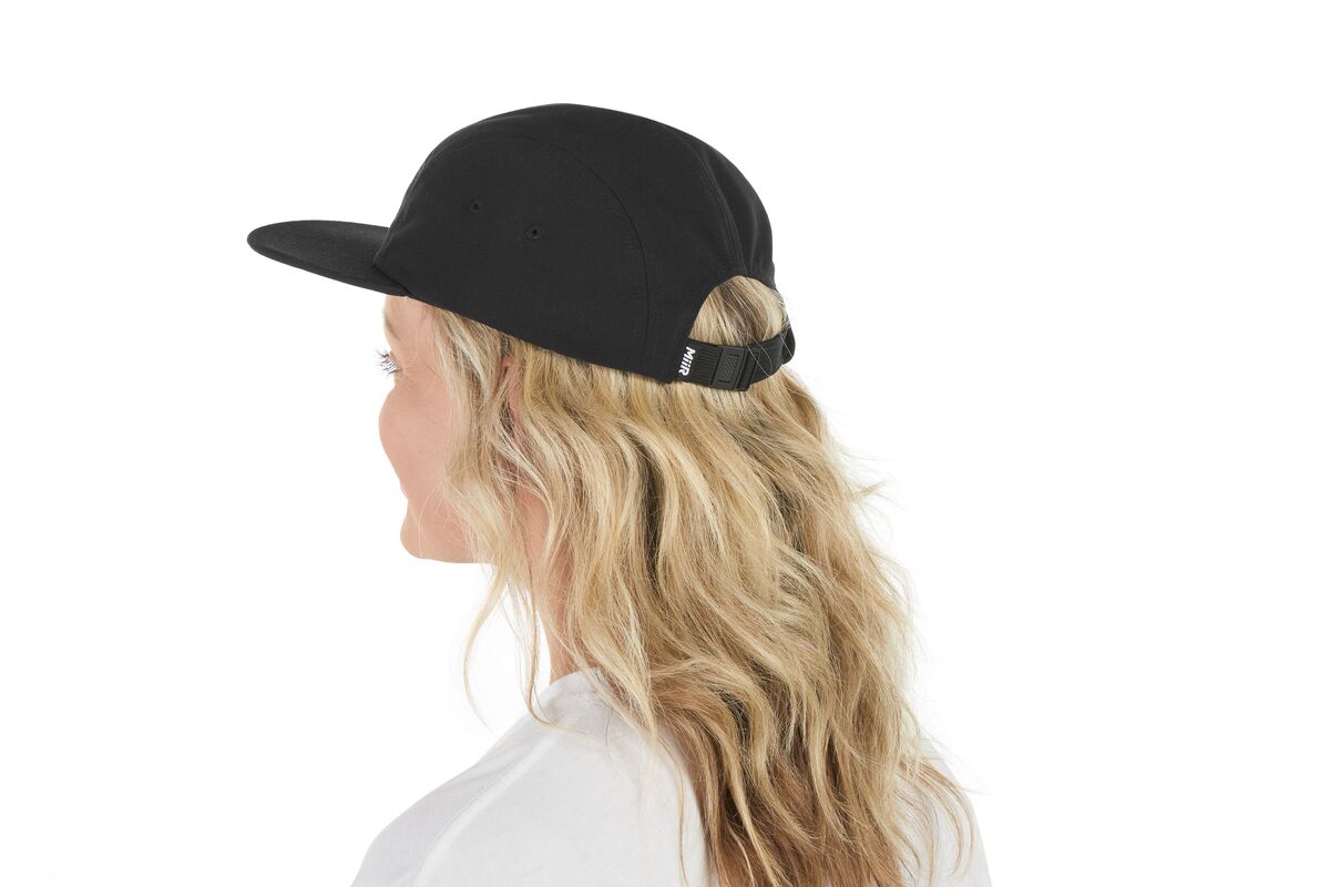 recycled-poly-flat-brim-5-panel-hat-u7 WebPDP-HAT003002_Recycled_Poly_Flat_Brim_5Panel_Hat_Black_Studio_Harper_Studios_0723_Side_2__HAT003002OS.jpg