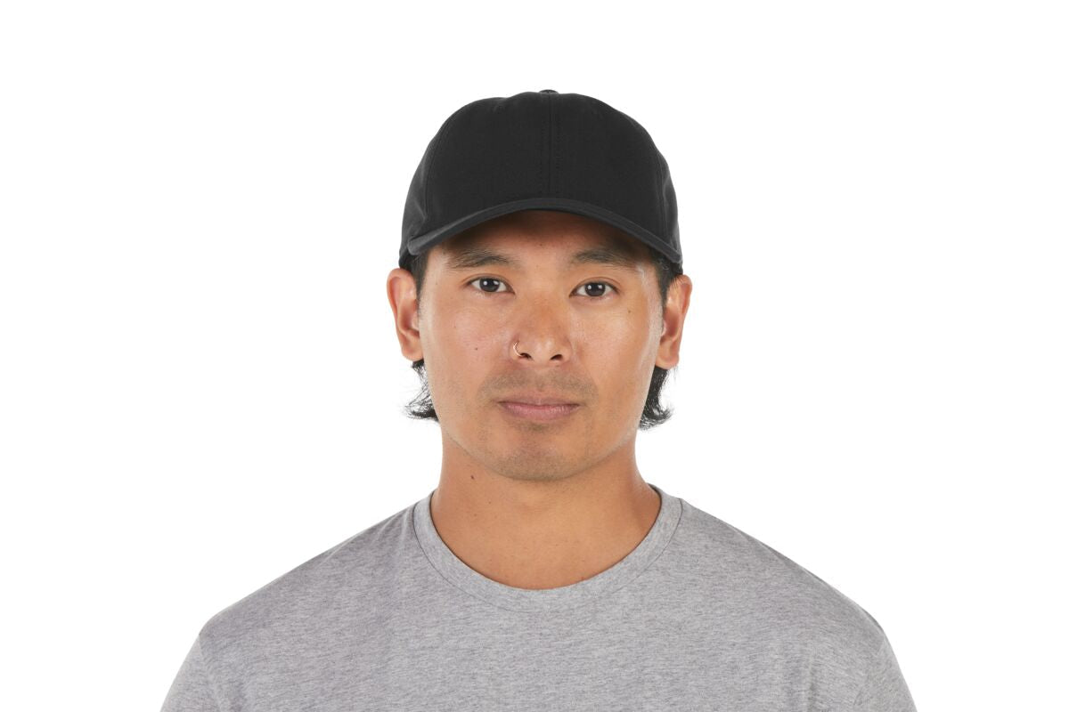 recycled-poly-dad-hat-j3 WebPDP-HAT004002_Recycled_Poly_Dad_Hat_Black_Studio_Harper_Studios_0723_Front__HAT004002OS.jpg