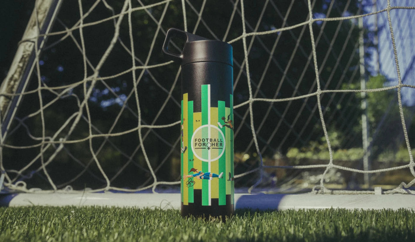Football for Her limited-edition MiiR straw bottle